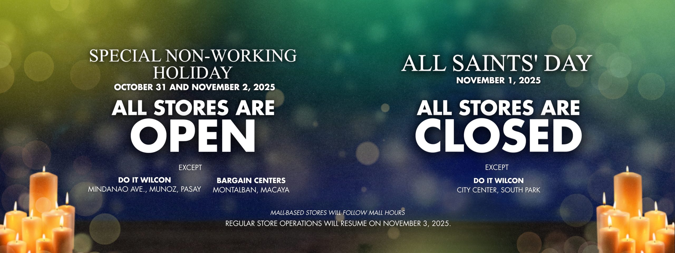 HOLIDAY ADVISORY 2025 CORP BANNER